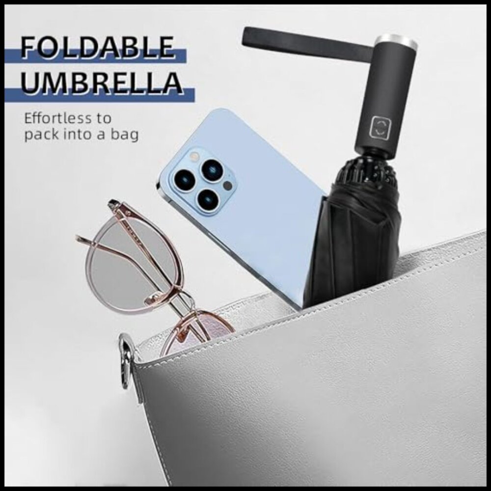 Compact Reverse Folding Umbrella Automatic Windpr… - image 2